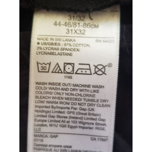 Gap For Good Pants Womens Size 31x32 Reg Slim Cotton Blend Stretch Chinos - Picture 7 of 12